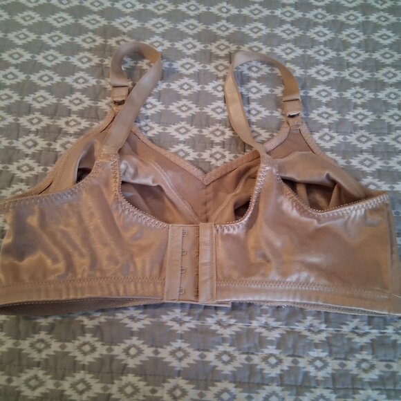 Bali Double Support Wireless Bra Cool Comfort Style # DF3820 Nude 38DD stretch - Picture 3 of 4